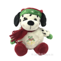 Joyeux Noël en peluche chien en peluche